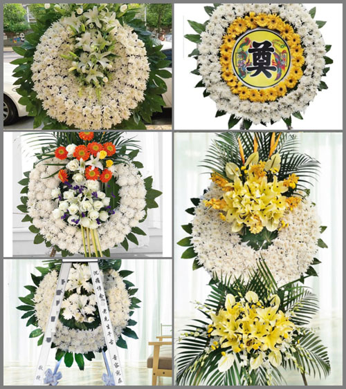 安徽滁州市明光市张八岭镇岭南村花圈速递
